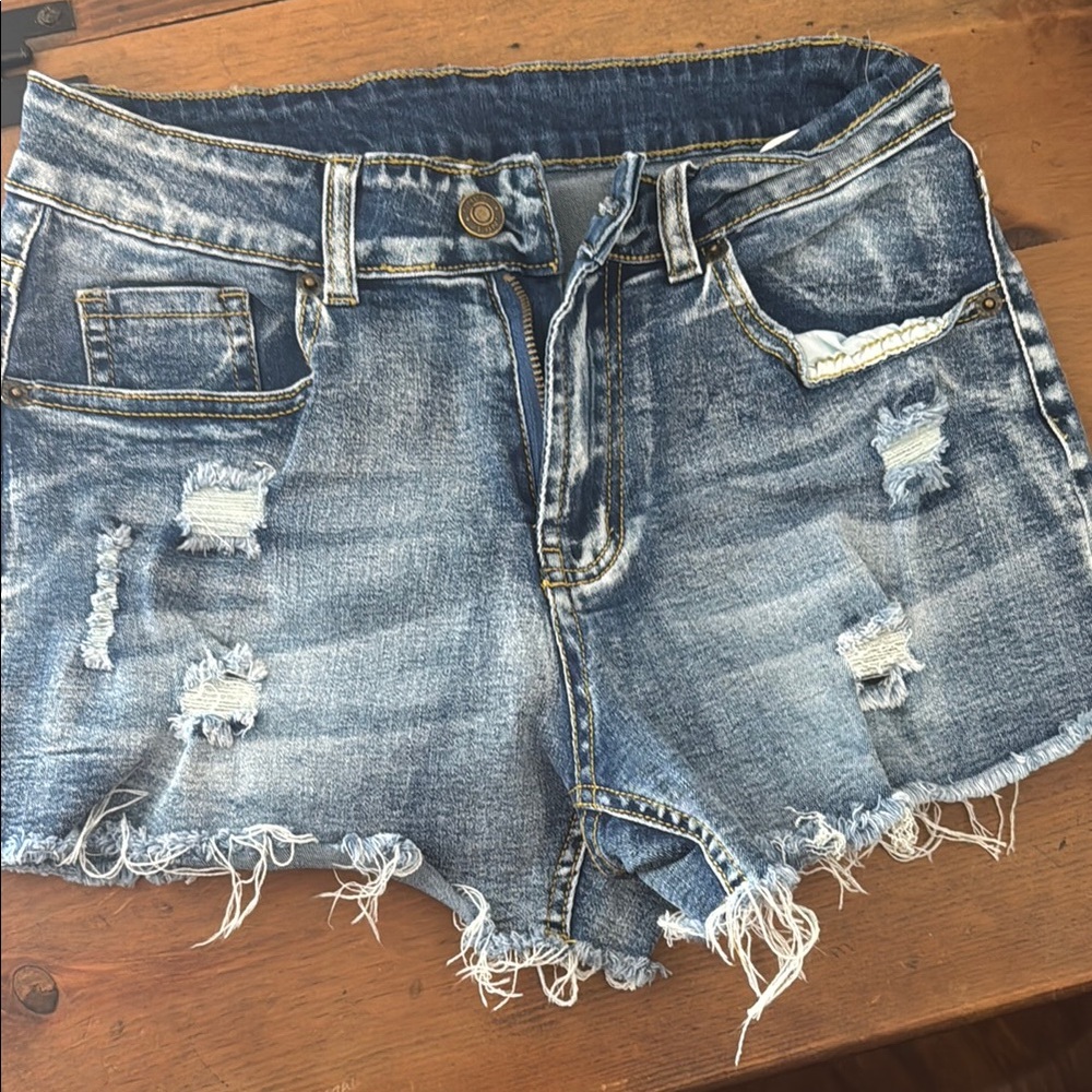 Distressed Denim Women's Shorts